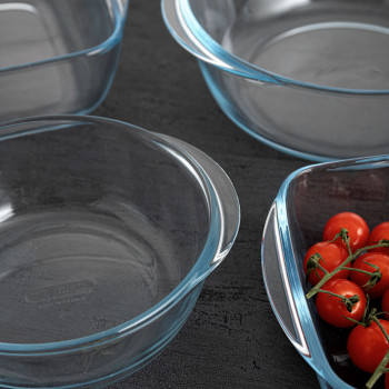 Pasniegšanas Plate Pyrex Airfryer Caurspīdīgs Stikls Ø 26 cm 2,3 L (8 gb.)