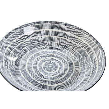 Plāksņu komplekts Home ESPRIT Zils Balts Porcelāns 20 x 20 x 4 cm