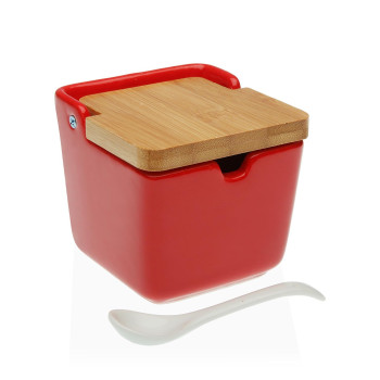 Sugar Bowl Versa With lid Ceramic (8,8 x 10,3 x 8,8 cm),Grey
