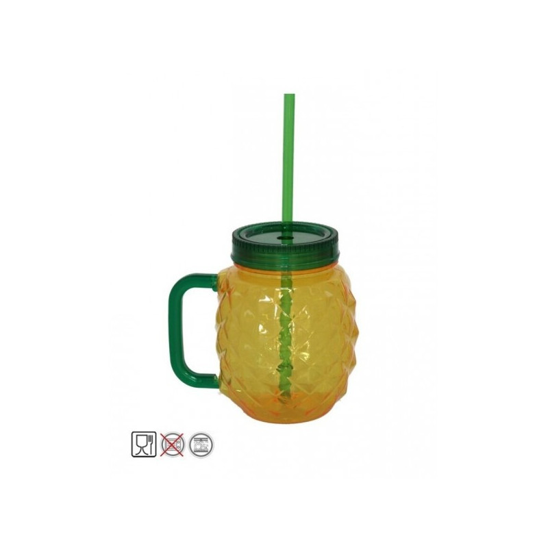 Krūze plast. 500ml s/d ir šiaudeliu