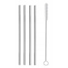 STRAWS SET.4PC..,21.5CM, AR BIRSTĪTI, SUDRABA KRĀSĀ, NER.TĒR., Prymus-AGD