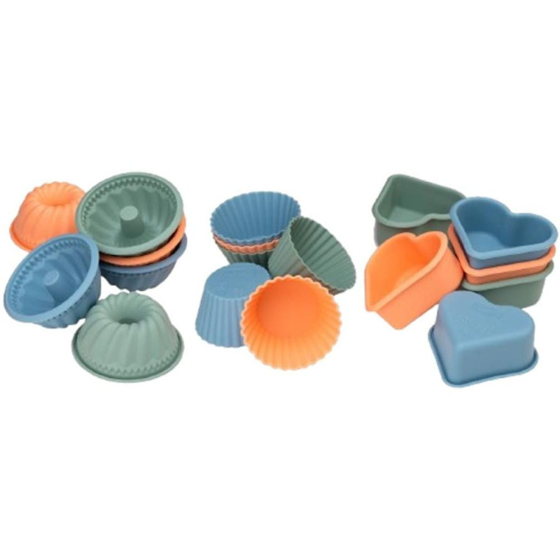 FLEXISTARTER MINI KŪCIŅU FORMU SET.3x6PC.., ASORT.KRĀSĀS, SILIKONS, Lurch