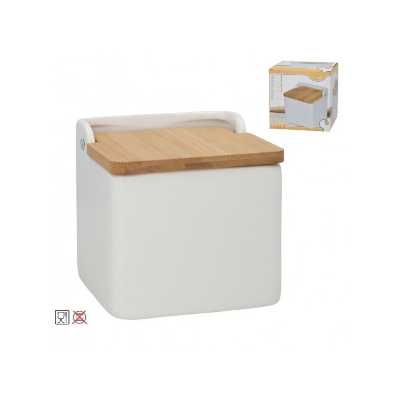 Sāls trauks keram. mediniu крышкаteliu 12*11*11cm 8129