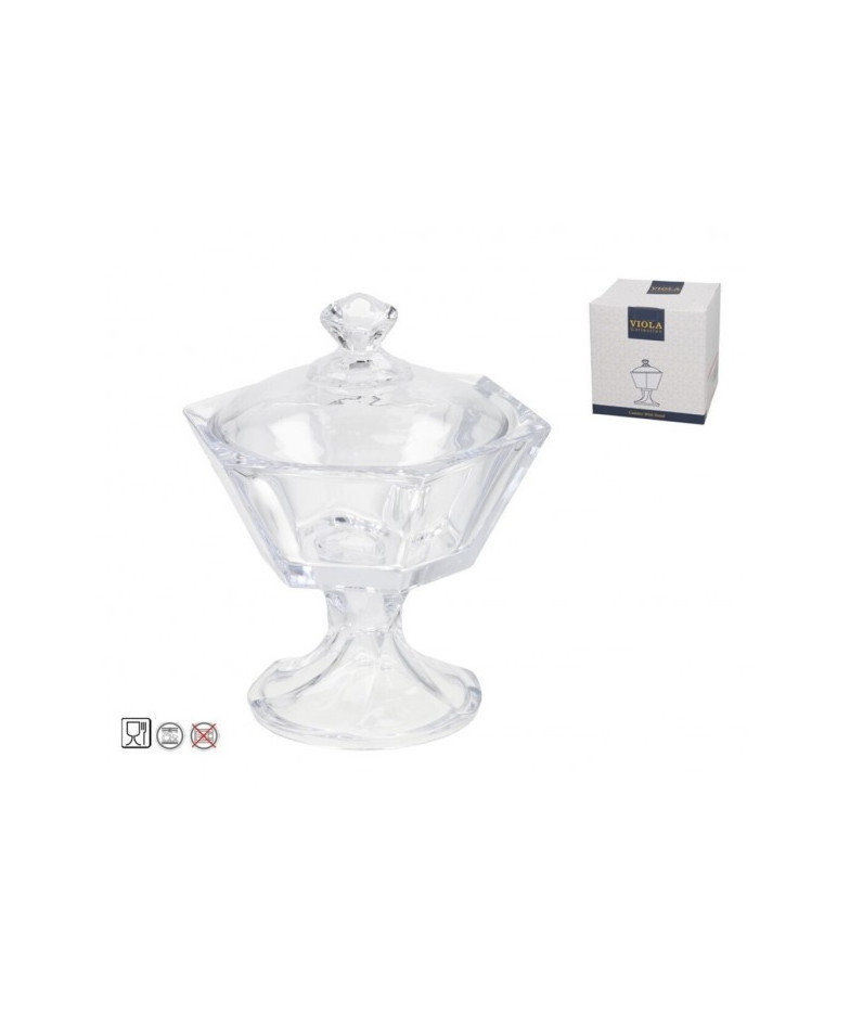 Saldumu trauks stikla 20*24cm uz kājas s/d PAMELA