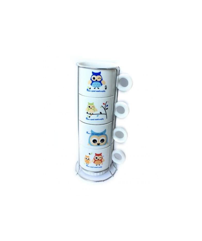 Puodukų 250ml 4шт. komplekts su paliktni 4-11 D3