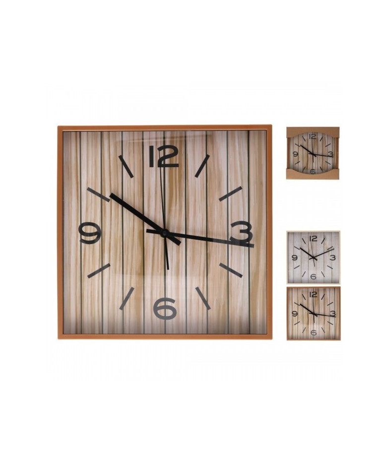 Pulkstenis plast. sieninis 28*28cm HERCUS