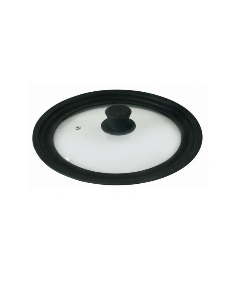 Vāks stikla. 16/18/20cm ar silikona malu