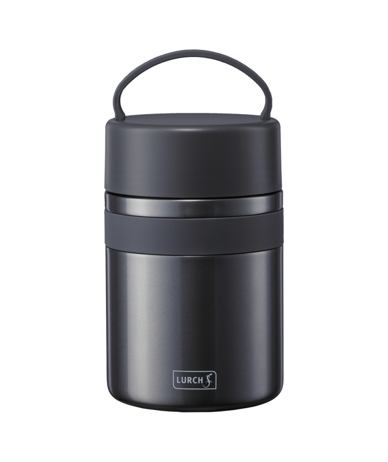 ISO-POT Food Thermos 800 ml, graphite-colored stainless steel, Lurch