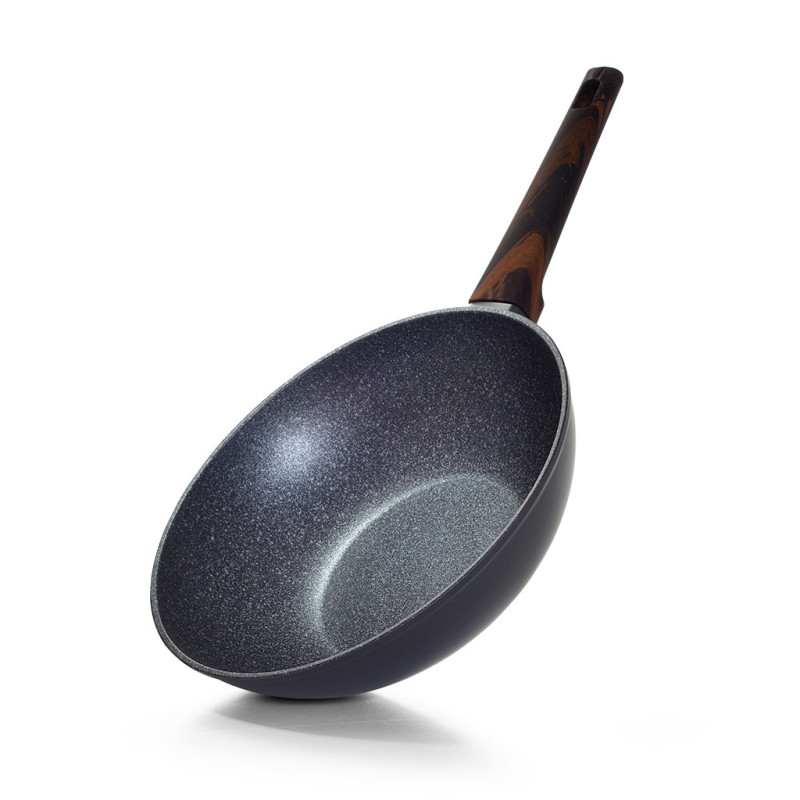 Wok CAPELLA 28x8.5 cm / 3,5 LTR with double screw handle with induction bottom (aluminium with non-stick coating)