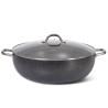 Wok PROMO 40x12 cm / 13.2 LTR with glass lid with induction bottom (aluminium with non-stick coating)