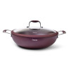 Wok AVENTURINE 32x9 cm / 5.6 LTR with glass lid and induction bottom (aluminium with non-stick coating)
