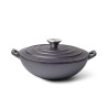 Wok 24x8 cm / 2 LTR - 3.5 kg with cast iron lid (cast iron)