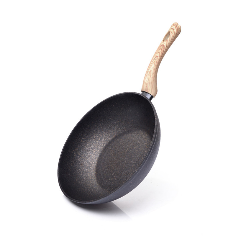 Wok BLACK COSMIC 28x8 cm with induction bottom (aluminium with non-stick coating)