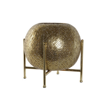 Подсвечник Home ESPRIT Позолоченный Металл Стеклянный 29 x 29 x 26,5 cm