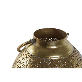 Подсвечник Home ESPRIT Позолоченный Металл Стеклянный 24 x 24 x 38,5 cm