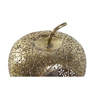 Подсвечник Home ESPRIT Позолоченный Металл Стеклянный 14 x 14 x 13 cm