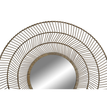 Настенное зеркало Home ESPRIT Натуральный Тропический 110 x 2,5 x 110 cm