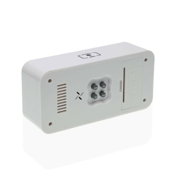 Alarm Clock Versa White Metal 3,9 x 6,5 x 13,4 cm,,,