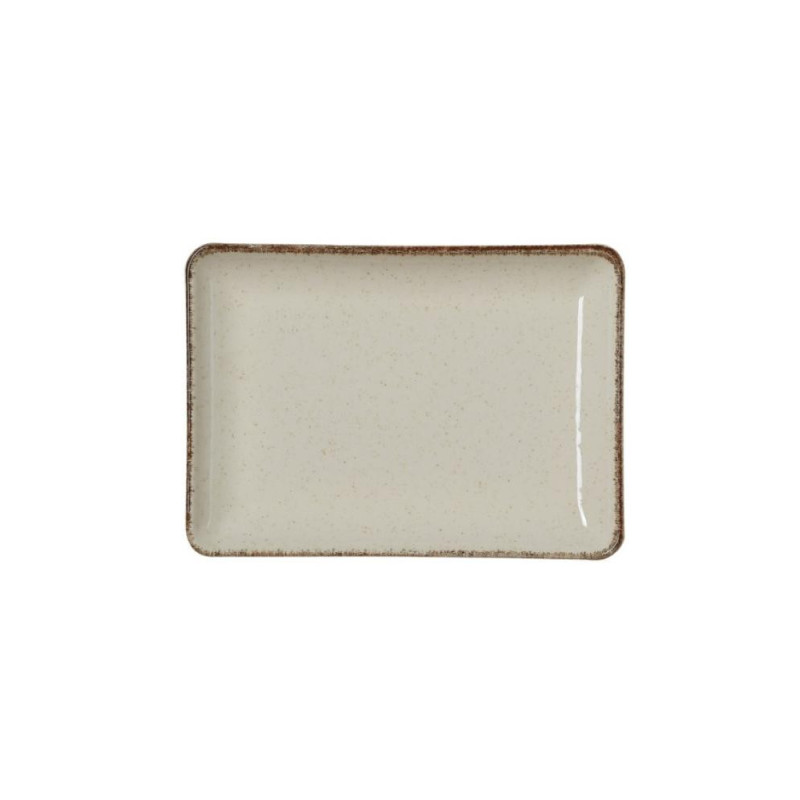 SMILLA SAND SERVĒŠANAS ТАРЕЛКА  18x13CM, ПРЯМОЙ ŪRA, BĒŠS, PORCELĀNS, WAS