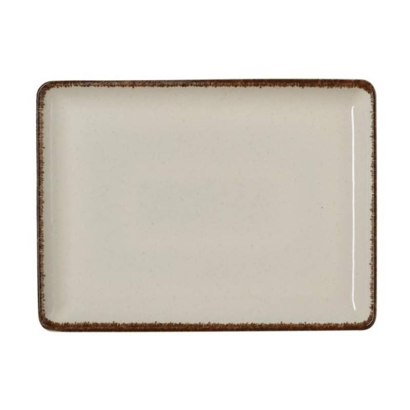 SMILLA SAND SERVĒŠANAS ТАРЕЛКА  27x20CM, ПРЯМОЙ ŪRA, BĒŠS, PORCELĀNS, WAS