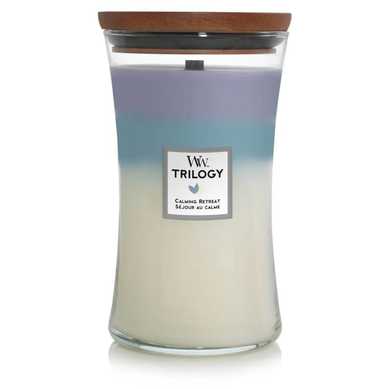 Scented Candle Woodwick Trilogy Large Calming Retreat,,,