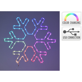 Jõuluehe Lifetime RGB Lumehelbed 50 x 43 cm LED RGB,,,