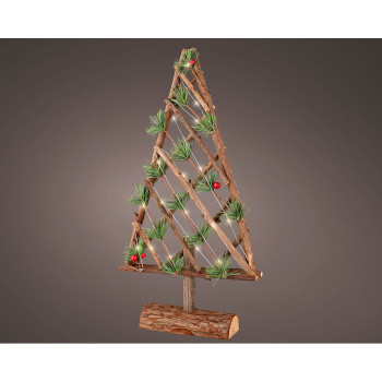 Jõulupuu Lumineo Soe Valge Puit 25,5 x 6 x 49 cm MicroLED Dekoratiivne,,,