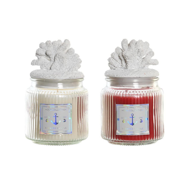 Aromātiska svece DKD Home Decor Korāļi Vidusjūra 430 g (2 gb.),,,