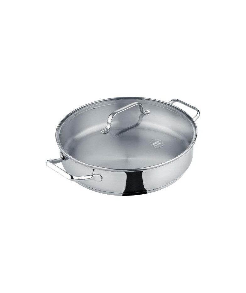 B.BRILLIANT SAUTĒŠANAS PANNA D24CM, AR VĀKU, NER.TĒR, INDUKCIJAI, Berndes