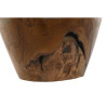 Vase Home ESPRIT Natural Dark brown Teak 34 x 34 x 40 cm,,,