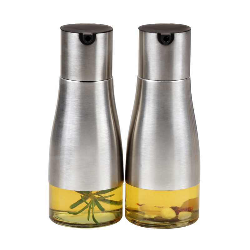 EĻĻAS UN ETIĶA PUDELĪŠU SET.2PC.., H18.5CM, NER.TĒR./STIKLS/PVC PLASTMASA, Kesper