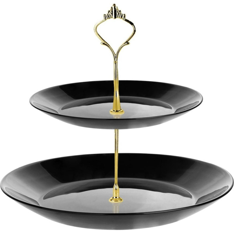 SONIA 2-STĀVU ETAŽIERIS, MELNS, STIKLS, Prymus-AGD