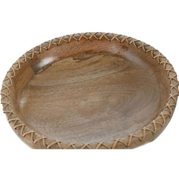 Lauakaunistus Home ESPRIT Naturaalne Mangopuit 25 x 25 x 9 cm,,,