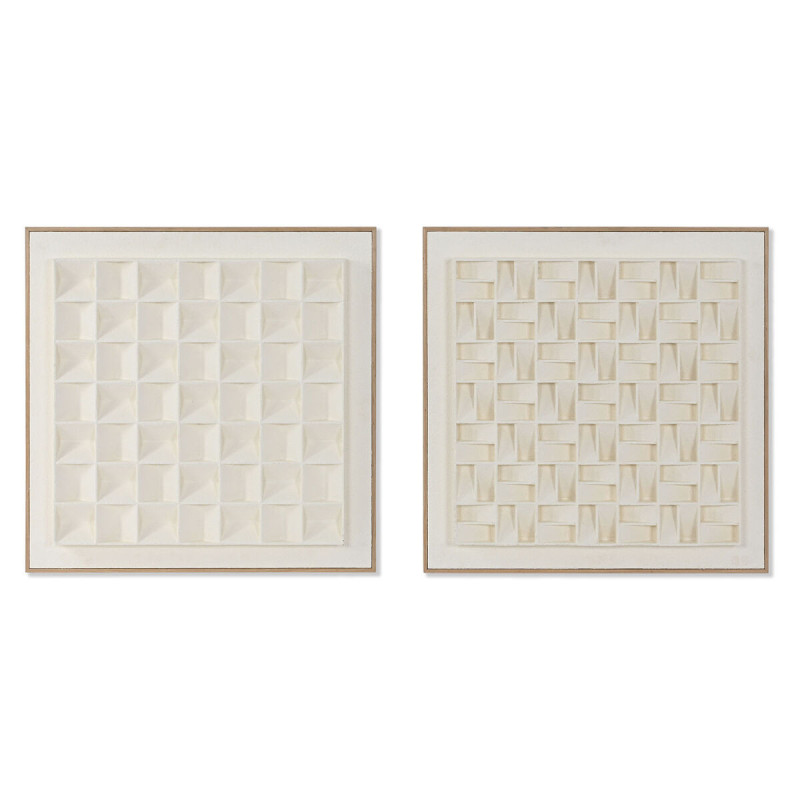 Paveikslas 3D Home ESPRIT Gipsas Medžio MDF 60 x 7 x 60 cm,,,