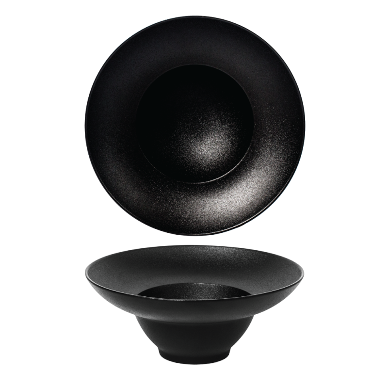 FINE PLUS DZIĻĀ A BOWL 24CM, AR MALU, black , PORCELĀNS, Leela Baralee