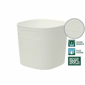 Self-watering flowerpot Garden ID White 25 x 25 cm,,,