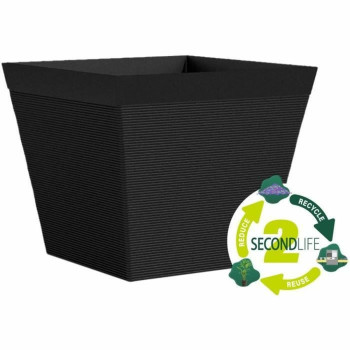 Plant pot Garden ID Black Anthracite Squared 33 x 39 x 33 cm,,,
