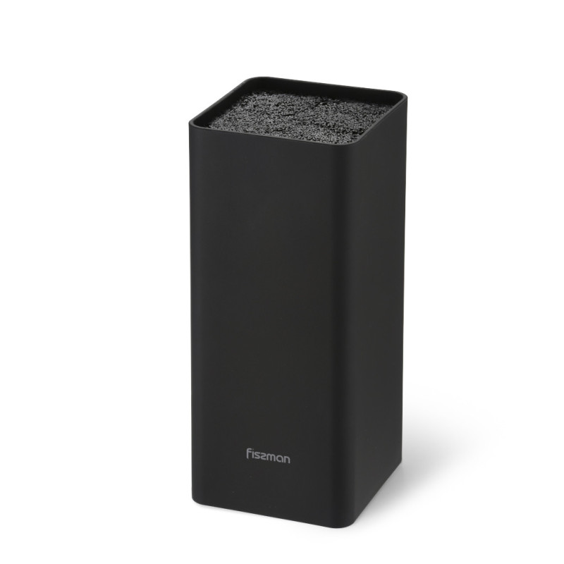 Kitchen knife organizer 10x10x22cm, square shaped, BLACK (plastic)