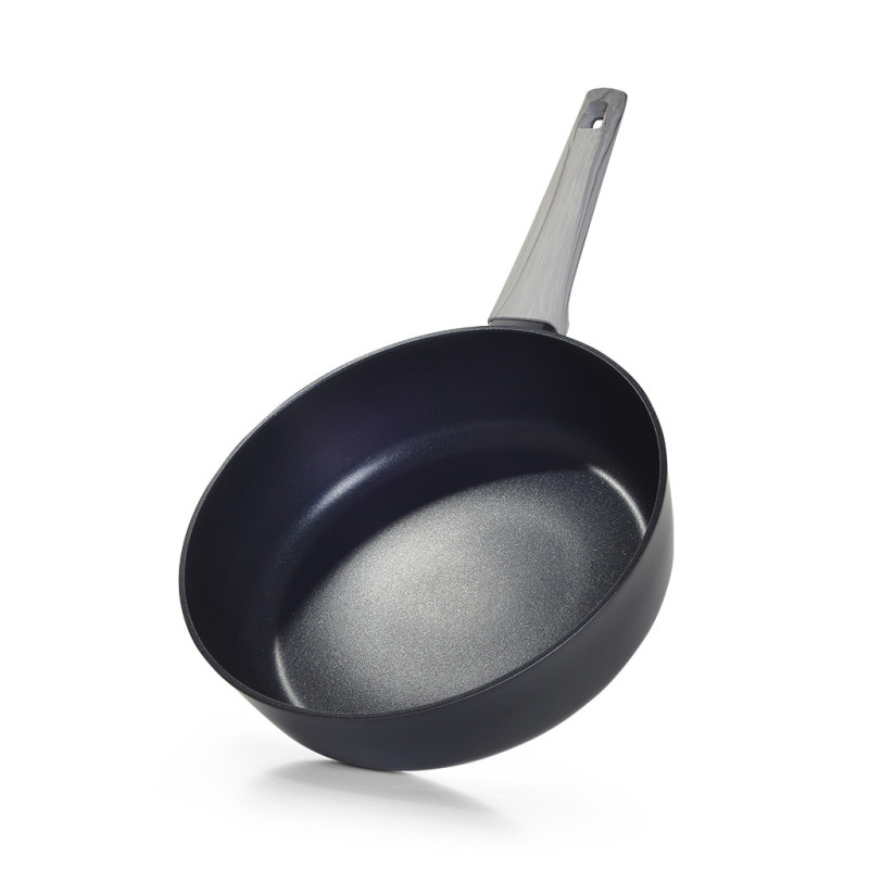 Deep frying pan MIRA 28x8 cm with double screw handle with induction bottom (aluminium with non-stick coating)