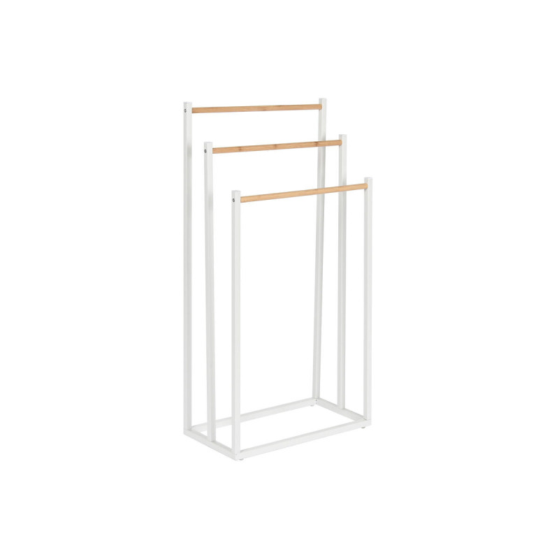 Free-Standing Towel Rack Home ESPRIT White Natural Metal Bamboo 45 x 22 x 85 cm,,,