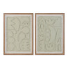 Картина Home ESPRIT Бежевый Абстракция Скандинавский 50 x 3 x 70 cm (2 штук)