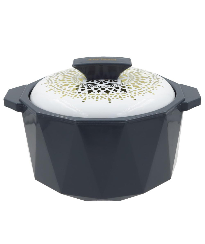 DIAMOND TERMOPAN  3L, TUMŠI PELĒKS/WHITE  VĀKS AR gold  MOTĪVU, PLASTMASA/NER.TĒR., NEWILL