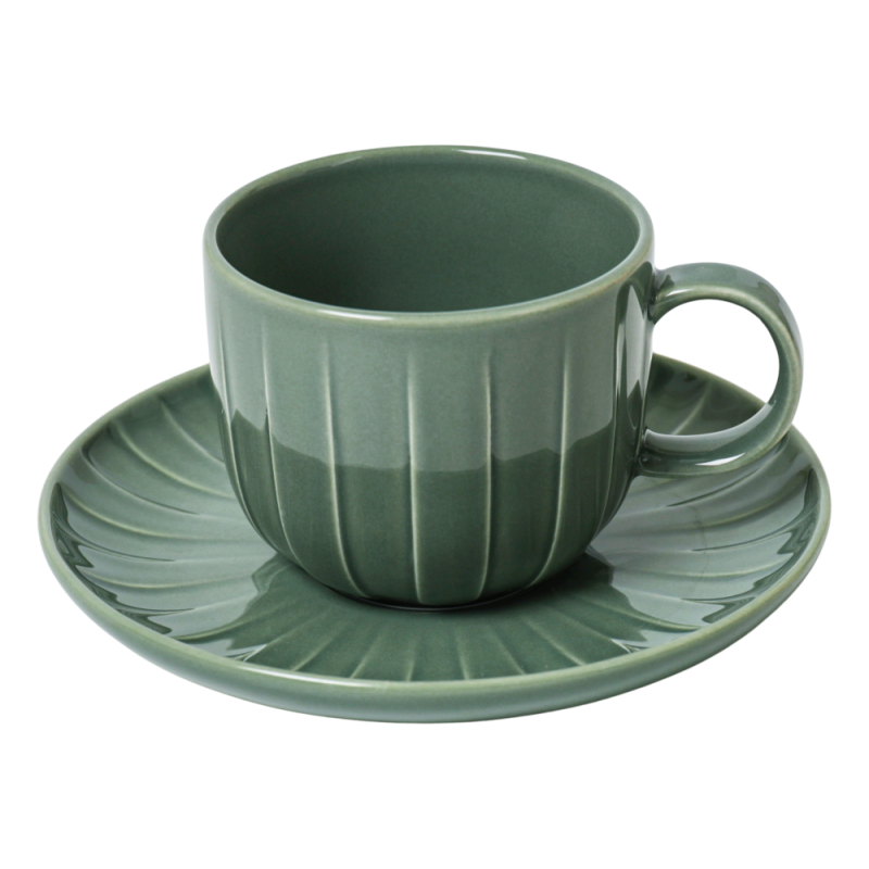 ABSFOR EGG TE Cup  220ML, AR APAKŠTASI 15.5CM PAPARDES ZAĻA, Qualitier