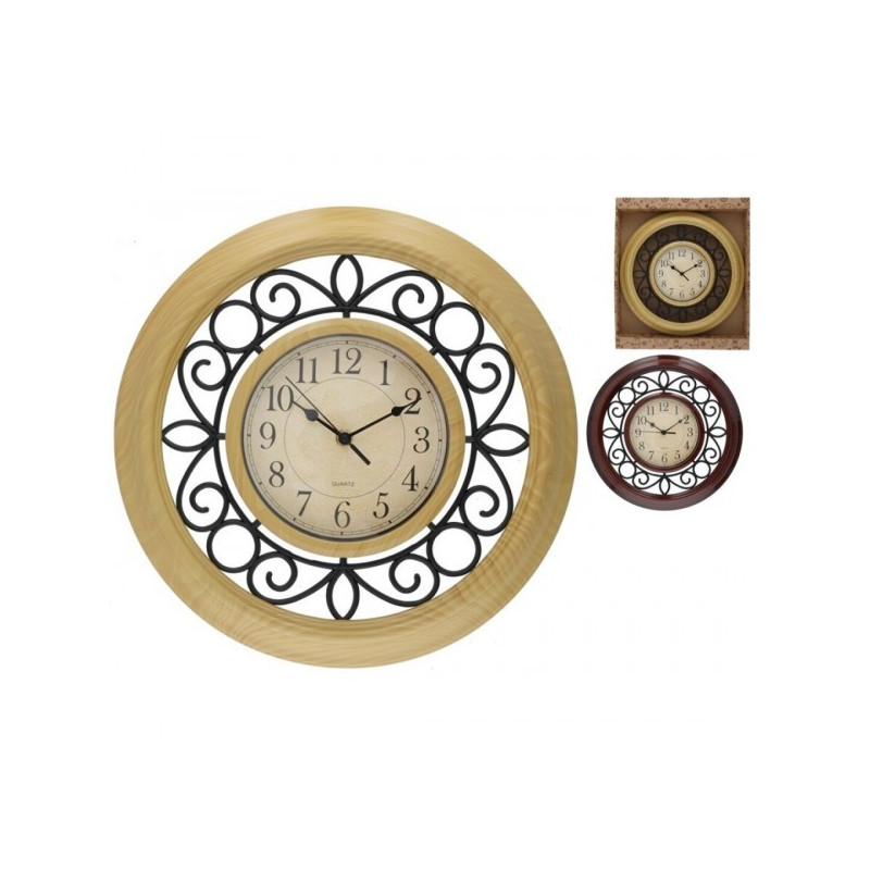 Laikrodis plast. sieninis 35cm MADERA