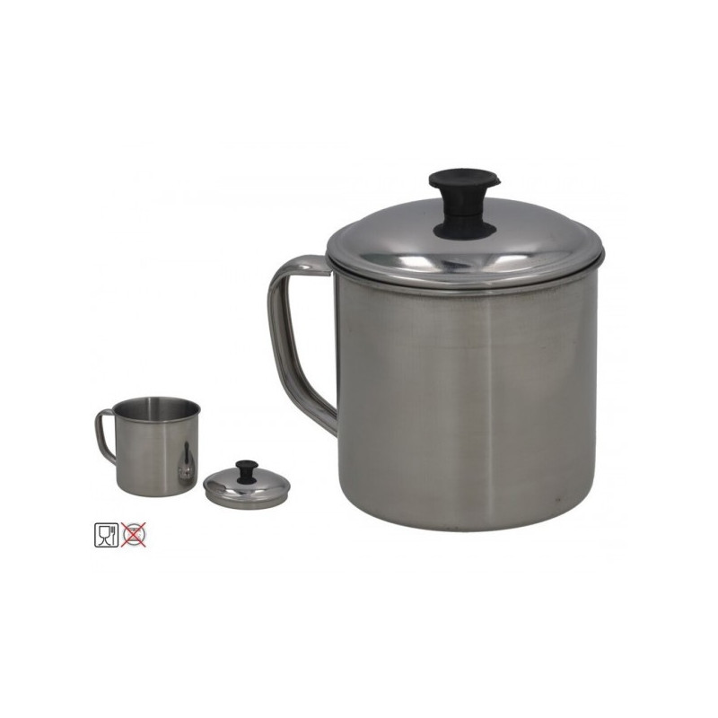 Puodukas met. 400ml su dangteliu DIA