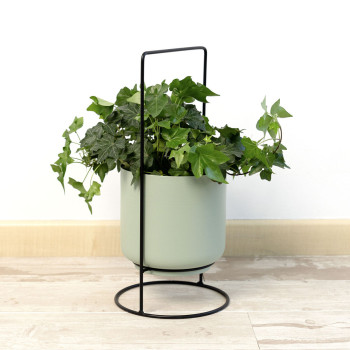 Planter with stand Vinthera Moa Green Metal 18 x 18 x 39 cm (6 Units),,,
