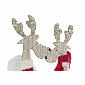 Jõuluehe DKD Home Decor Polüester Puit (2 pcs) (9 x 6 x 39 cm),,,