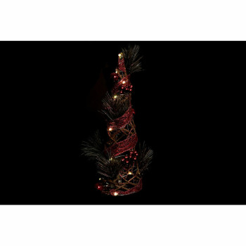 Jõulupuu DKD Home Decor Punane Roheline Kuldne 16 x 16 x 41 cm Plastmass (2 Ühikut),,,