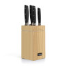 6 pc knife set HAGEN with wooden block (3Cr14 steel)