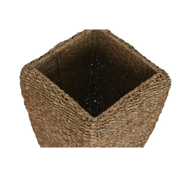 Set of Planters Home ESPRIT Natural Metal Natural Fibre 40 x 40 x 70 cm (3 Pieces),,,